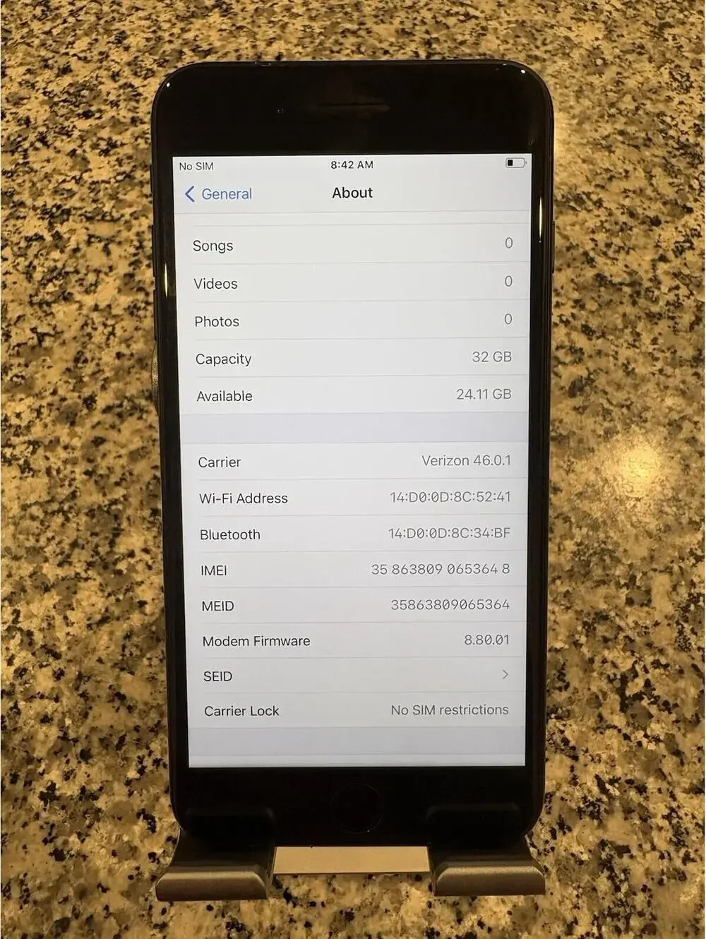 Apple iPhone 7 Plus - 32 GB - Black(Unlocked) Battery Health 92% M